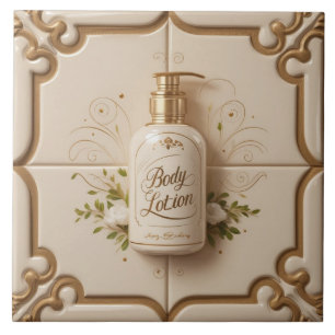Body Lotion Cream Gold Bodycare Funny Bathroom Tile