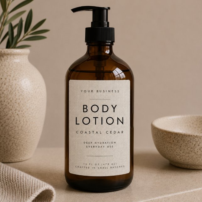 Body Lotion Linen Label (Creator Uploaded)