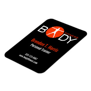 Body Madness Black Personal Trainer Flexi Magnets