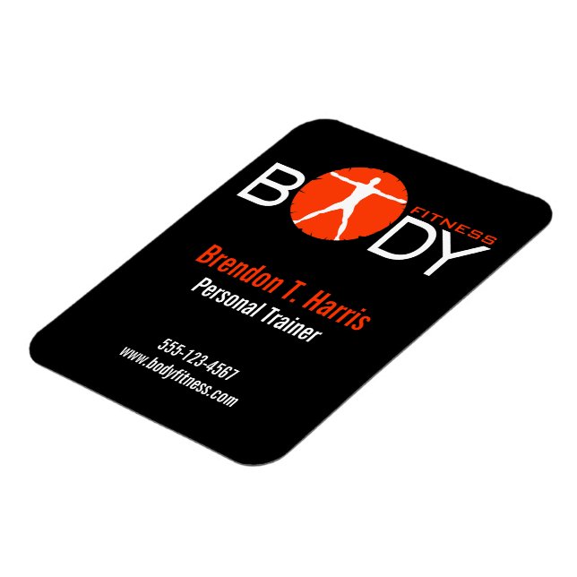 Body Madness Black Personal Trainer Flexi Magnets (Left Side)
