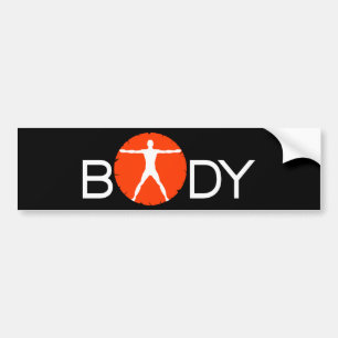 Body Madness Fitness Vitruvian Man Bumper Stickers