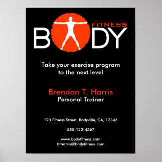 Body Madness Gym Coach Fitness Instructor Posters