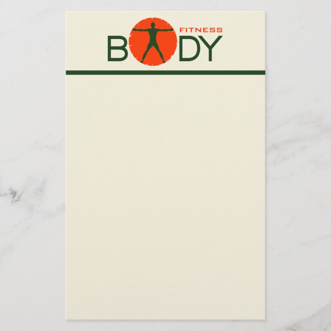 Body Madness White Personal Trainer Stationery (Front)