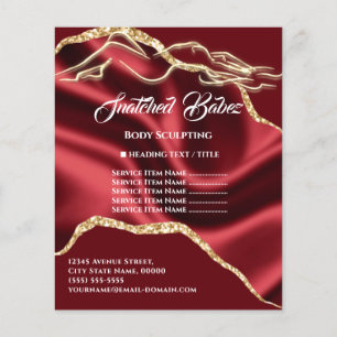 Body Massage Sculpting Burgundy Gold Price List   Flyer