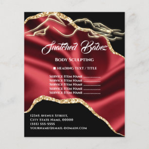 Body Massage Sculpting Logo Gold Price List  VIP Flyer
