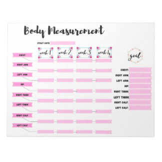Body Measurements Tracker Notepad