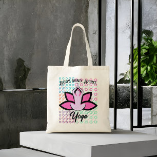 BODY MIND SPIRIT YOGA Mum Grocery Tote Bag