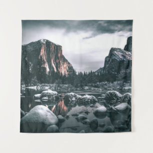BODY OF WATER AND MOUNTAINS TAPESTRY