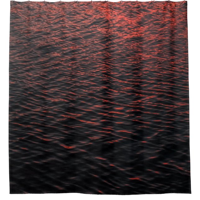Body of water during sunset shower curtain (Front)