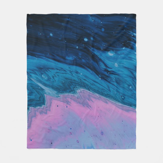 Body of water illustration fleece blanket (Front)