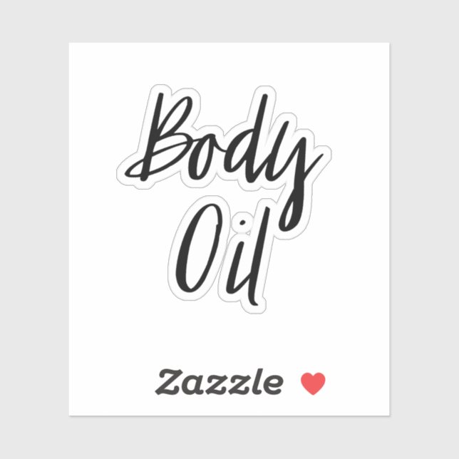 Body Oil Storage Sticker (Sheet)