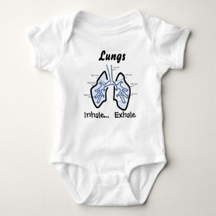 Body Parts -- Human Lungs Baby Bodysuit