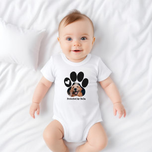 Body personalized with dog photo baby bodysuit