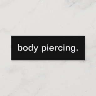 Body Piercing Business Card
