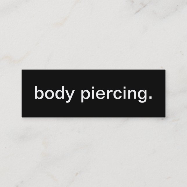 Body Piercing Business Card (Front)