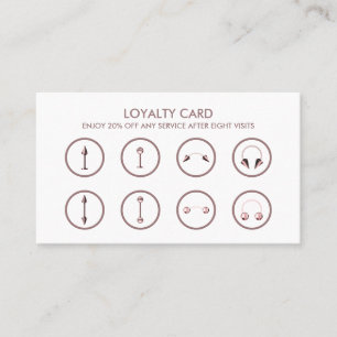 Body Piercing Tattoo Sale Discount Loyalty Business Card