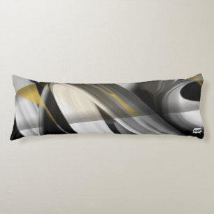 Body Pillow Abstract Trend Interior Decor Black 