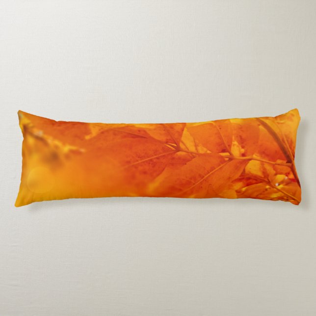 Body Pillow Coloured Autumn Glow Leaves (Front)