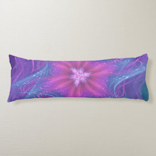 Body Pillow Fractal Delicate Cyan Palette