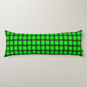 Body Pillow, Green Weave Cushion