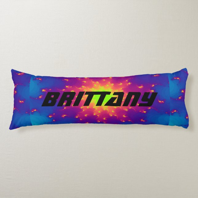 Body Pillow Large Sunburst Star Explosion tye-dye (Front)