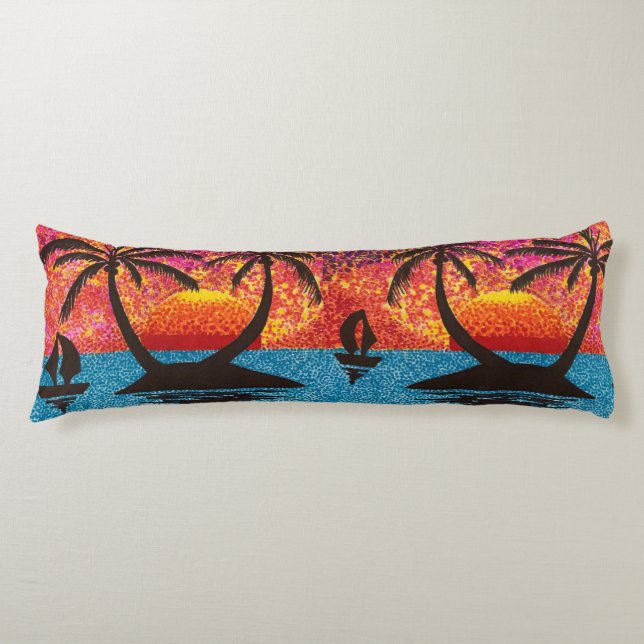 Body Pillow - Tropical Islands at Sunset  (Front)