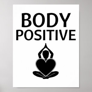 Body Positive Peaceful Yoga Pose Self Love And Acc Poster