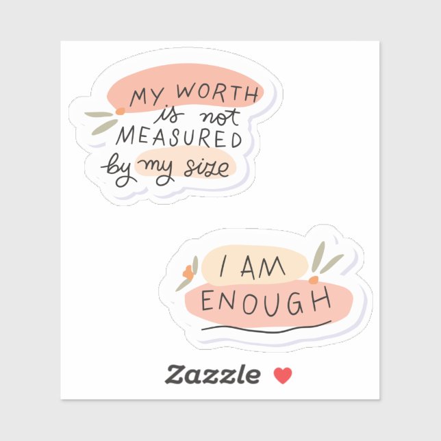 Body Positivity Quotes Sticker Pack 5 (Sheet)