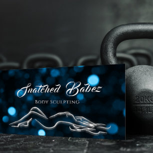 Body Sculpting Beauty Gold Logo Massage Studio Business Card