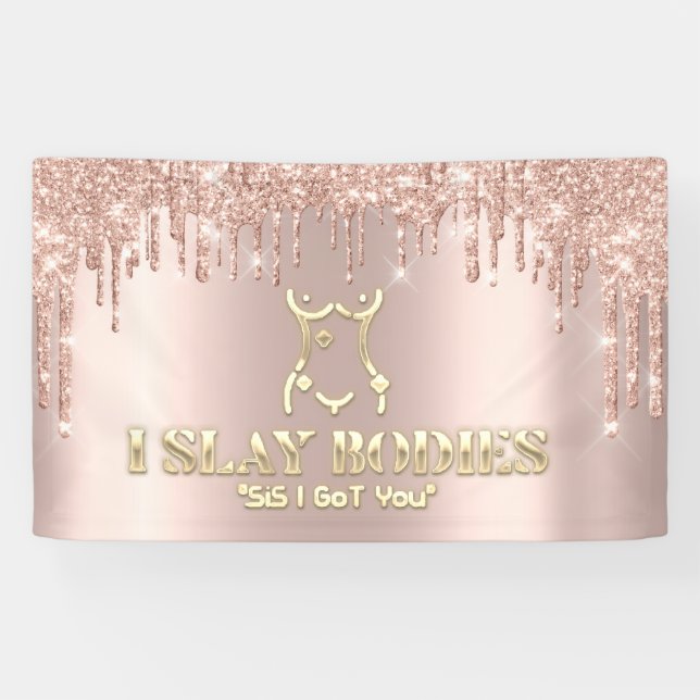 Body Sculpting Beauty Logo  Glitter Gold Logo Busi Banner (Horizontal)