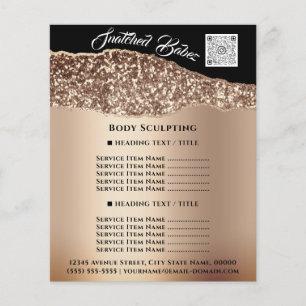 Body Sculpting Building Beauty Hair Salon QR LOGO Flyer