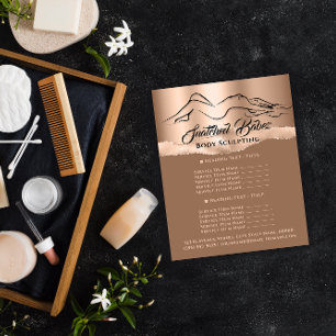 Body Sculpting Building Logo Rose SPA Price List  Flyer