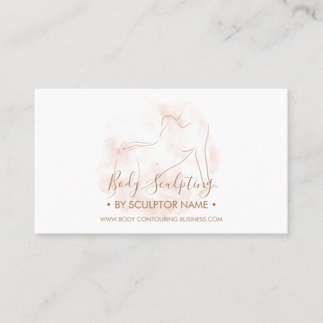 Body sculpting contouring spa business card (Front)