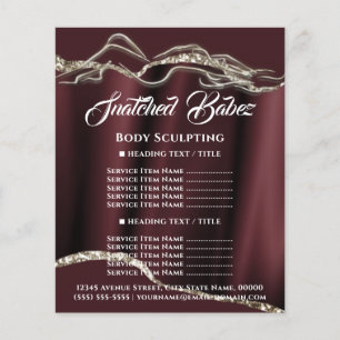 Body Sculpting Logo Brown Gold Price Flyer