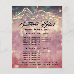 Body Sculpting Logo Rose Spark Price List   Flyer