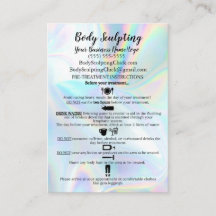 Body Sculpting Pre/Post Treatment Faux Holographic