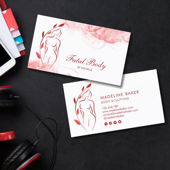 Body Sculpting Wellness Cosmetics Beauty Spa Busin Business Card (Creator Uploaded)