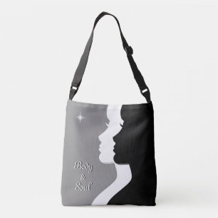 Body & Soul Woman Silhouettes on Grey Crossbody Bag