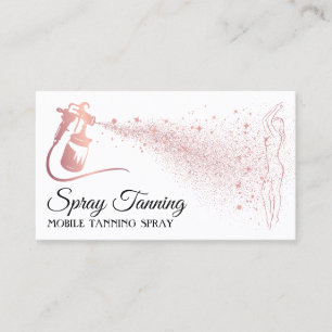 Body Tan Spray Rose Gold Women Business Card