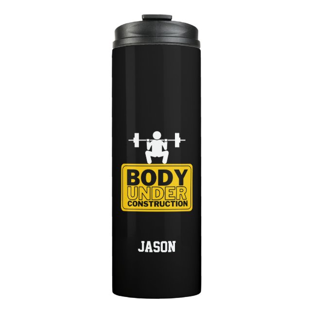 Body Under Construction Custom Name Thermal Tumbler (Front)