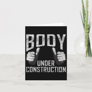 Body Under Construction Gym Workout Bodybuilding  Card