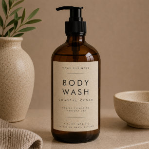 Body Wash Spa Salon Business Branding Label