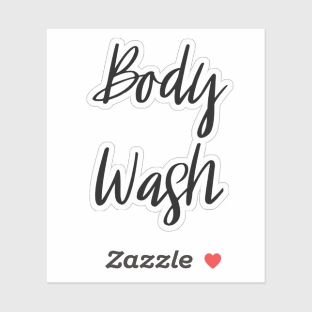 Body Wash Storage Sticker (Sheet)
