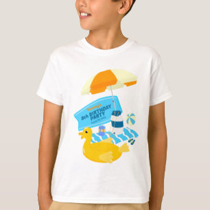 Bodyboard boy fun beach birthday party T-Shirt