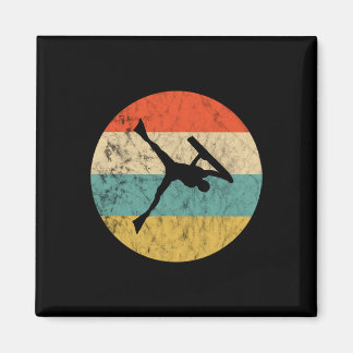 Bodyboarder Vintage Retro Sunset Surfing Bodyboard Magnet