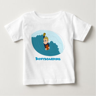 Bodyboarding boy cartoon T-shirt