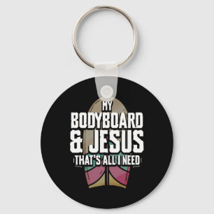 Bodyboarding Rider And Surfing Bodyboarder _2 Key Ring