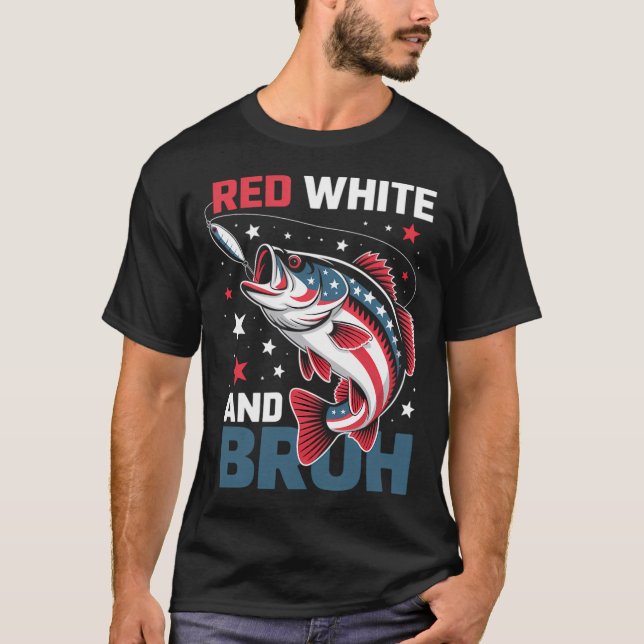 Bodybuilder Daddy Fishing Fisherman T-Shirt (Front)