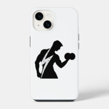 Bodybuilder Fitness Graphic White iPhone Case