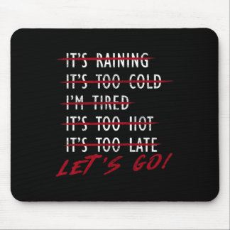 Bodybuilder Funny No Excuses Let's Go Gym Humour M Mouse Pad